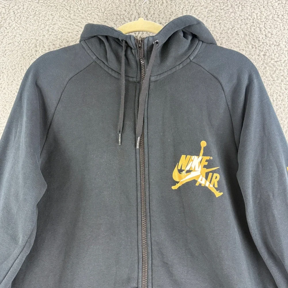 Jordan Jumpman Classics Full Zip Hoodie Mens Medium Black Gold Fleece CK2223-011